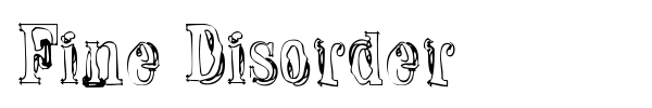 Fine Disorder font preview